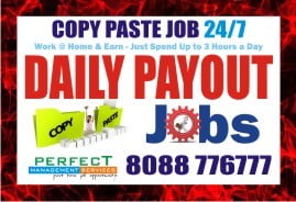 Data Copy Paste Job at Bangalore | Daily Payment  Rs. 200/- TO 400/-